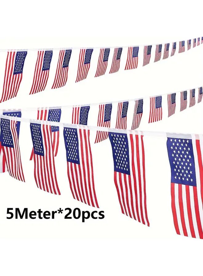 20 قطعة راية العلم الأمريكي ديكور الرابع من يوليو لحفلات يوم الاستقلال في الهواء الطلق - Image 1