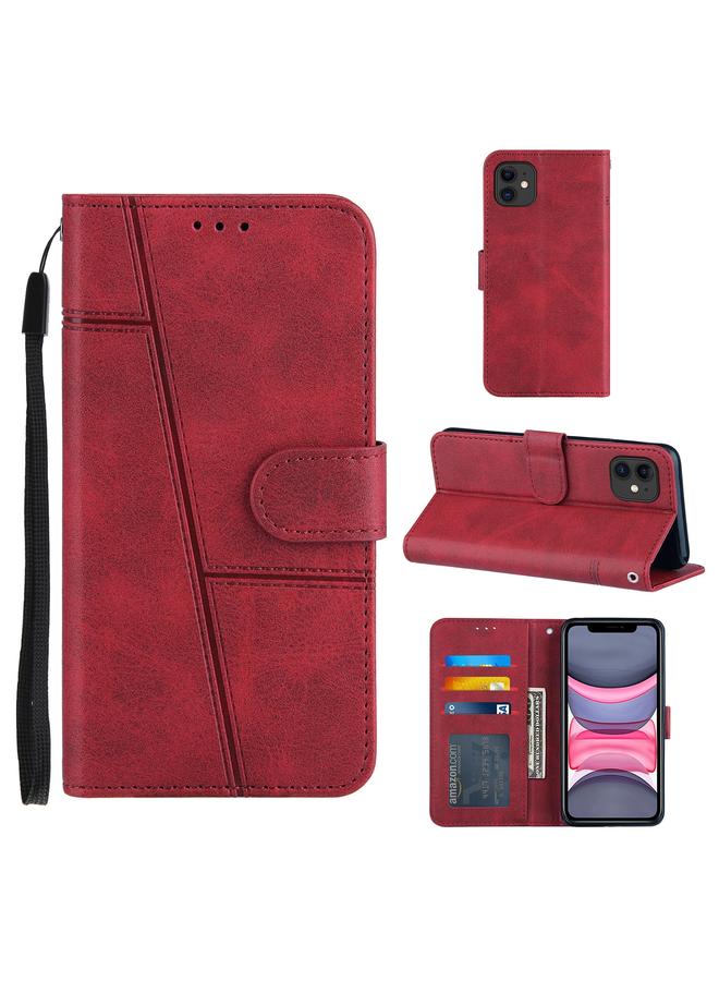 Zaboon Case For iPhone 11 Stitching Calf Texture Buckle Horizontal Flip Leather Case with Holder & Card Slots & Wallet & Lanyard - Image 1