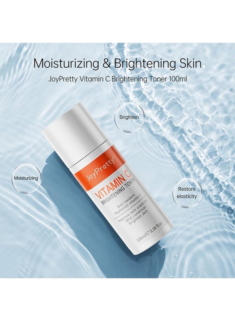 JoyPretty VC Brightening Toner, Vc Toner Intensive Whitening, Vitamin C toners, Vitamin C Moisturizing Toners, Ingredients Deeply Hydrate and Enhance Skin Elasticity, Anti-Oxidant Hydrating Soothing Essential Toner 100ml - Image 2