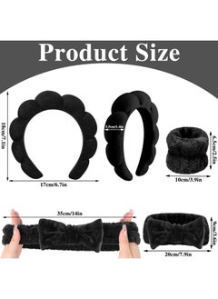 WSICSE WSICSE Spa Headband for Face Washing, Skincare Headbands and Wrist Washband Set Soft Makeup Headband for Skin Care, Makeup Removal Face Wash Headband for Teen Girl Gifts  - Image 2