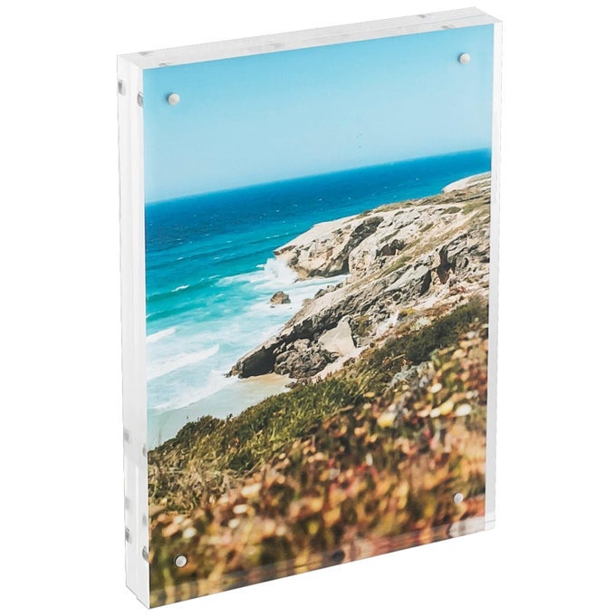 46973 MAGNETIC PHOTO FRAME ACRYLIC GLASS TRANSPARENT 15 X 21 CM