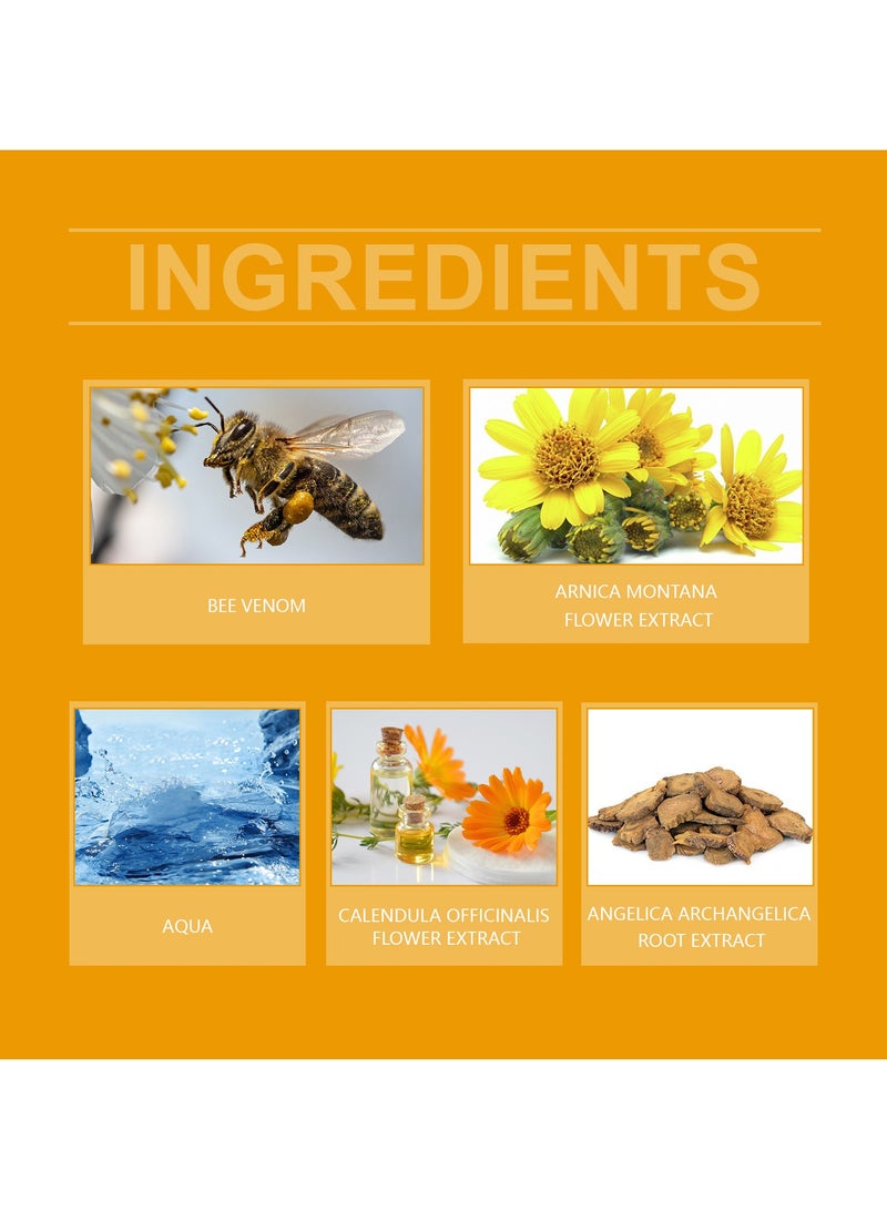 ساوث مون 3-Pack Natural Organic Bee Venom Joint Repair Cream, Relieve Muscle And Joint Pain 30g*3 - Image 4