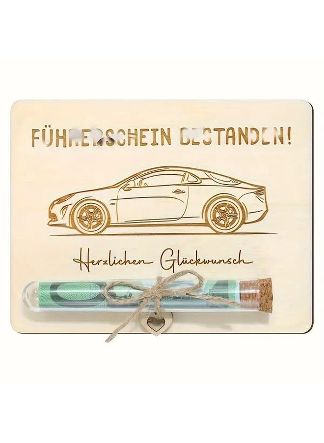 German Wooden Gift Box With Test Tube Come On Design For License Passing Exam Success - Image 5