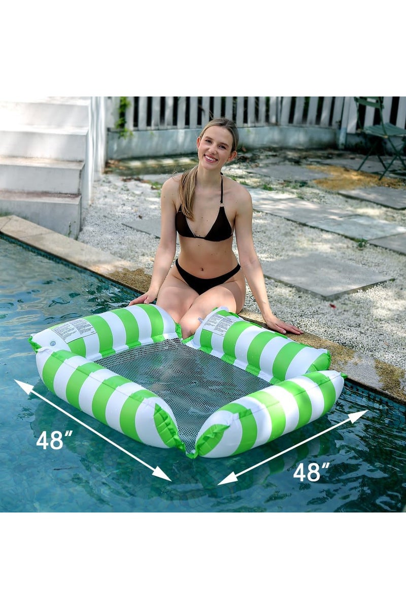 Inflatable pool float Practical, versatile design: hammock, chair, or floating bed Equipped with a strong net for optimal stability and comfort Lightweight and easy to carry, ideal for the pool, beach, or lake Designed to provide maximum comfort and relaxation during your summer adventures! - Image 2