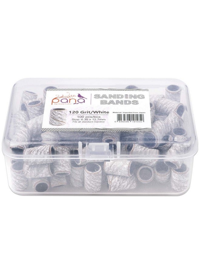 بانا 100 قطعة من أربطة صنفرة الأظافر الاحترافية لتقليم الأظافر مناسبة جدًا لقم ثقب الأظافر للأظافر الأكريليك (120 حبيبة حمار وحشي) - Image 3