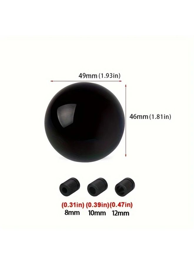 Titanium Car Manual Gear Shift Knob Aluminum Alloy Universal Round Ball Heavy Duty Shift Lever - Image 2