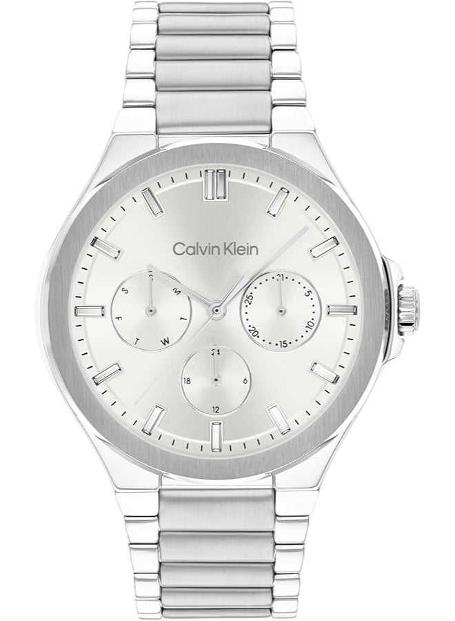 Calvin Klein Vibrancy Stainless Steel Bracelet Watch with Silicon Strap for Women