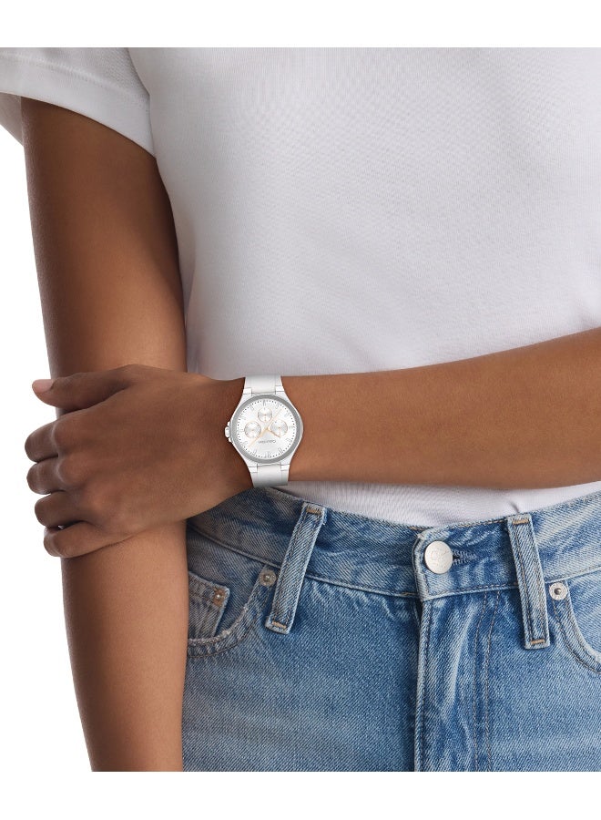Calvin Klein Vibrancy Stainless Steel Bracelet Watch with Silicon Strap for Women - Image 4