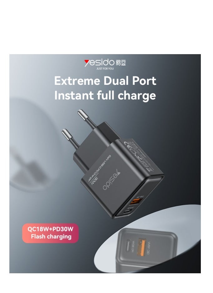 Yesido - Yesido-Gan Charger-Gan 30W Small Size-With (PD-QC-PPS)Protocol-YC64 - Image 1