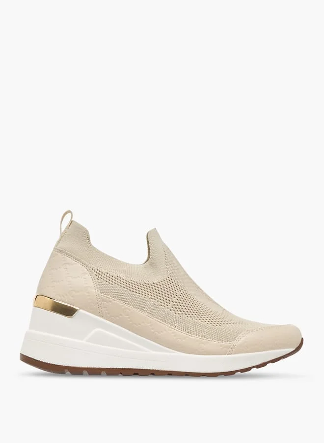 Le Confort Women's Pull Tab Detail Flyknit Wedge Heeled Slip-On Shoes