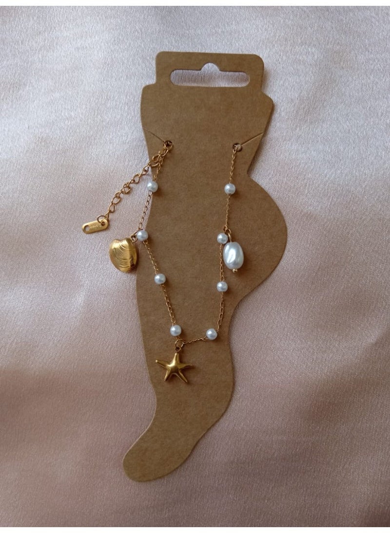 Seashell Stainless-steel  Anklet - Image 1