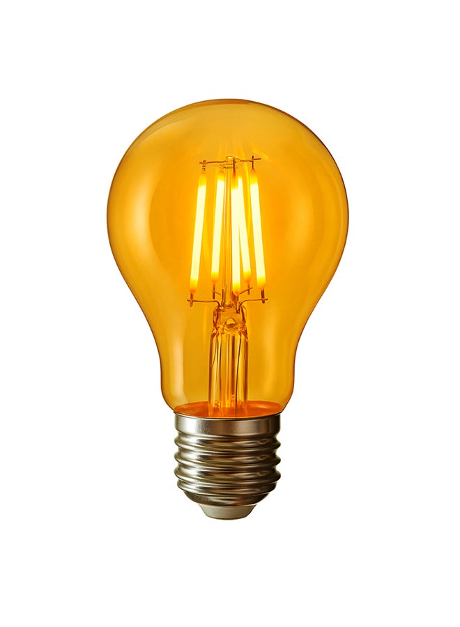 MODI مصباح LED كهرماني D222 A60 8W E27 | تصميم خيوط عتيق | أبيض دافئ | زاوية شعاع 360° | مصباح زجاجي زخرفي غير قابل للتعتيم | - Image 1