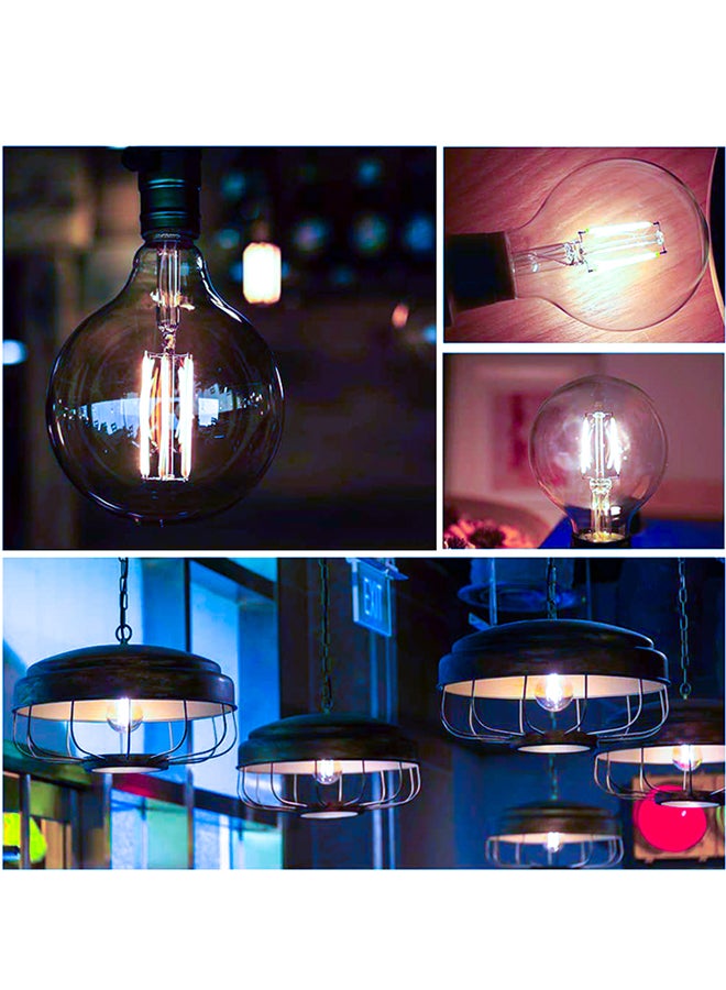 MODI مصباح LED كهرماني D222 A60 8W E27 | تصميم خيوط عتيق | أبيض دافئ | زاوية شعاع 360° | مصباح زجاجي زخرفي غير قابل للتعتيم | - Image 4