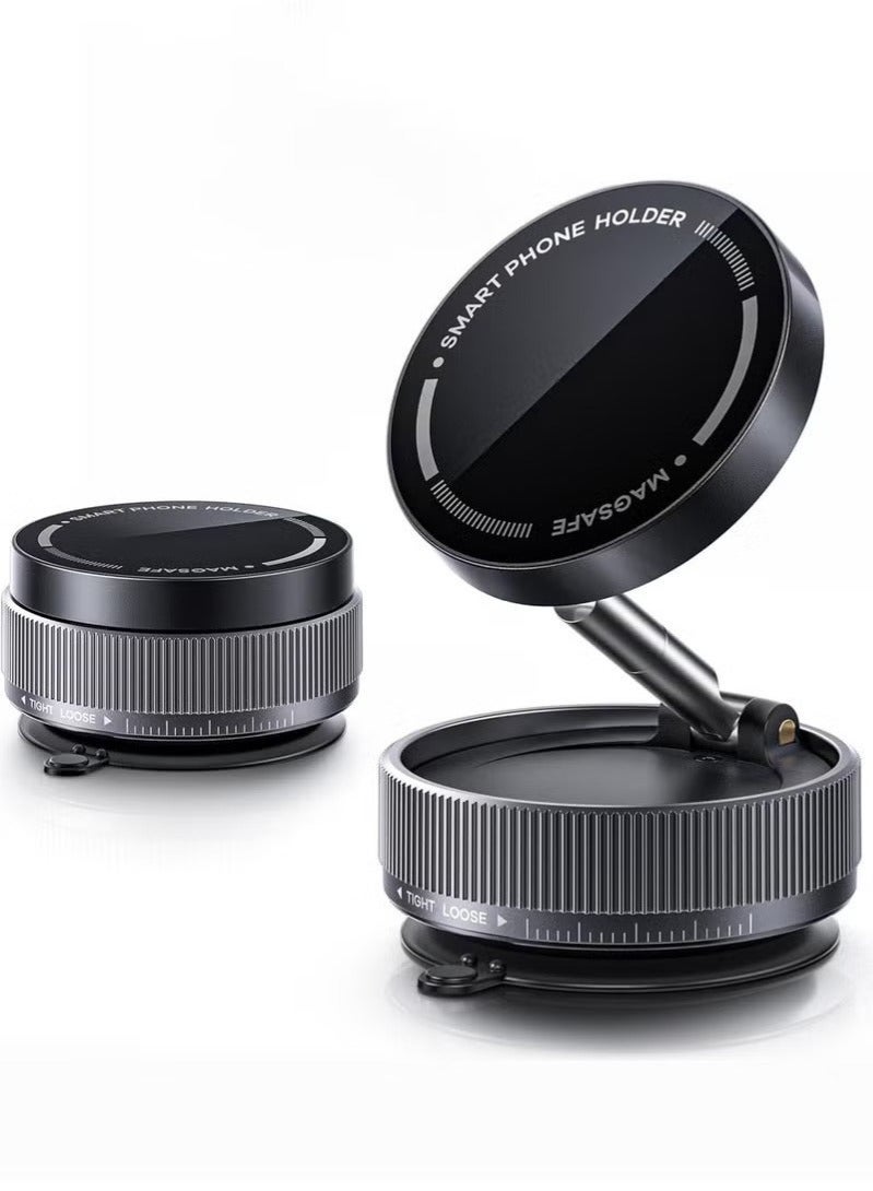 مجسيف حامل هاتف مغناطيسي شفط فراغي، حامل هاتف مغناطيسي للسيارة، حامل هاتف سيارة شفط قابل للتعديل بزاوية 360 درجة للسيارة/الأسطح الملساء/السفر/الصالة الرياضية - Image 1
