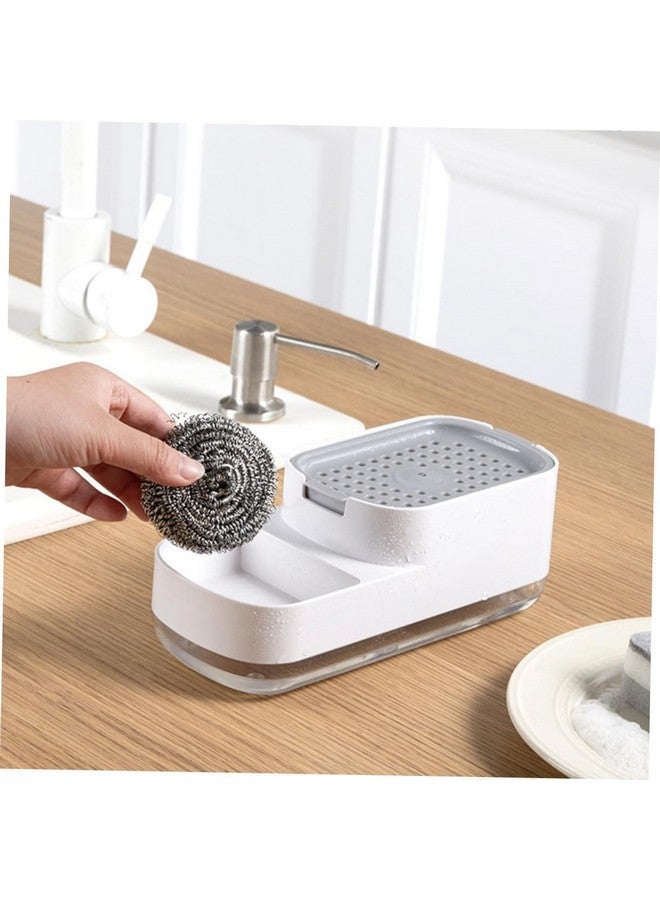 Zollyss Soap Dispenser for Kitchen with Sponge Holder, Hollow Design, Durable & Smooth Body, Rust Proof, 2 in 1 Liquid Soap Dispenser, Sink Dish Washing Soap Dispenser Set - Image 3