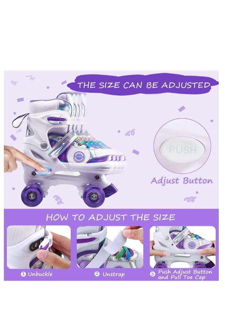 Kids Roller Skates for Boys and Girls Adjustable Roller Skates with All Wheels Light up Double Rows Rollerskates for Kids Beginners - pzsku/ZCD9AB49824CEAC4A8DD1Z/45/_/1727166651/36733cee-874f-473d-a6bd-f5b42db3c6b1