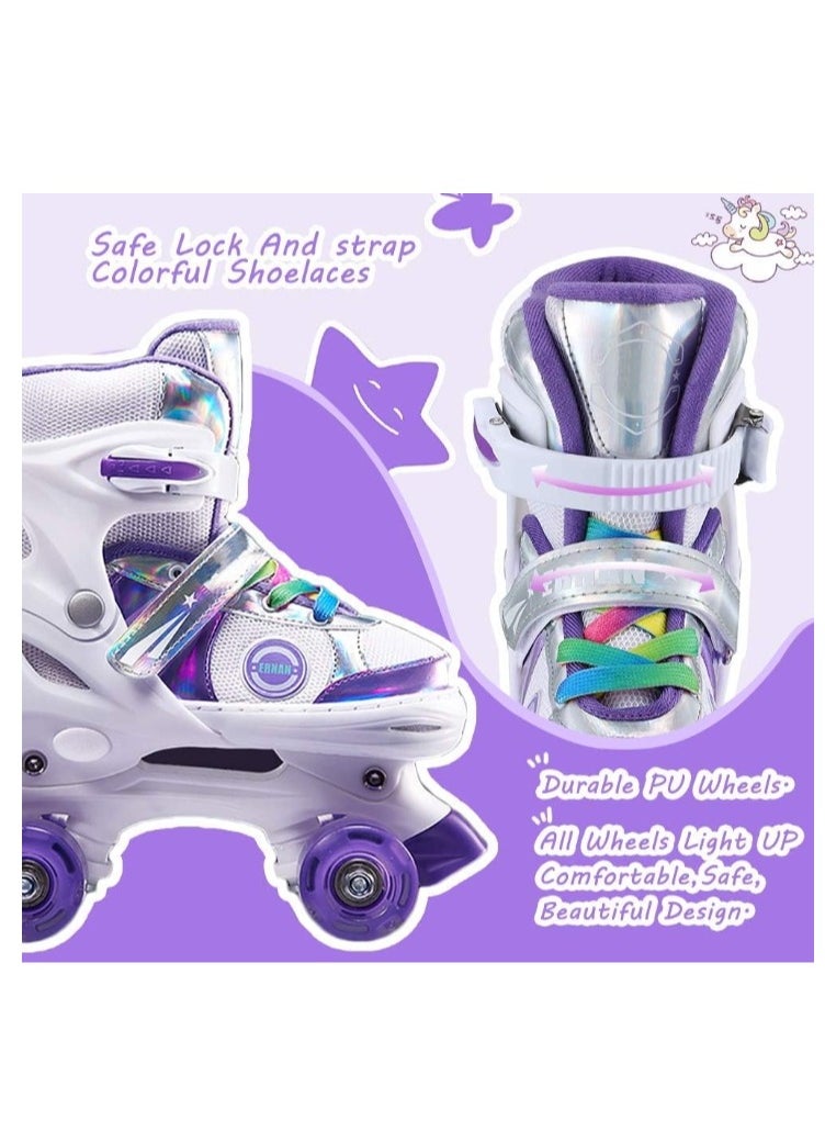 Kids Roller Skates for Boys and Girls Adjustable Roller Skates with All Wheels Light up Double Rows Rollerskates for Kids Beginners - pzsku/ZCD9AB49824CEAC4A8DD1Z/45/_/1727166779/832a27a7-183b-43de-a35c-83a951590531