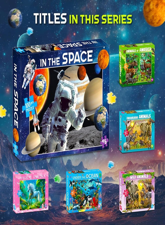 BRIJBASI Jigsaw Puzzles for Kids and Childrens – Realistic Illustration Challenging Brain Booster Gifts, Fun and Creative Fun Game - Ages 5+ (100 Pcs) (Space) - Image 5