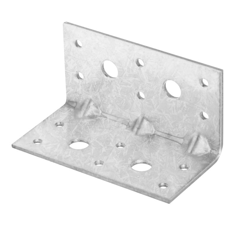 MOUNTAIN_ARK 10 Pack L Right Angle Bracket, Corner Braces with Reinforcing Rib, 2" x 2" x 4", Galvanized Steel - Image 5