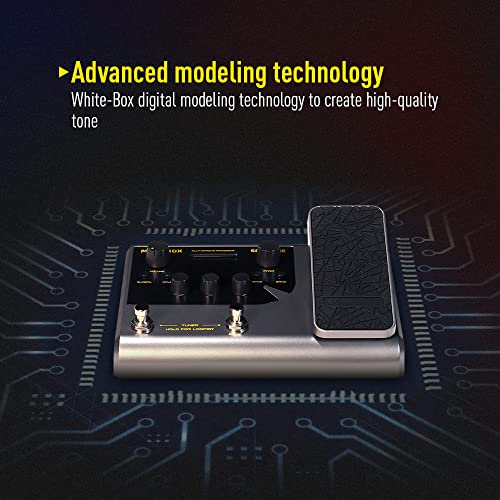 SONICAKE سونياك ماتريبوكس - معالج تأثيرات متعددة للجيتار مع دواسة تعبير، مع 130 تأثيرات مدمجة للجيتار/الباس/الأكوستيك، نمذجة مضخم الصوت، محاكاة خزائن IR، واجهة صوت USB ستيريو OTG QME-50 - Image 4