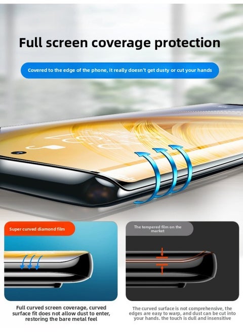 For Opporeno9 Tempered Film Roen9pro Mobile Phone Film Pro Full Screen Anti-Drop Reon Nine True Song-Colour:[store Manager Commitment] Collection + Cart Order Exclusive Sticker Damage Guarantee★One Year Warranty-Size:OPPO Reno9 Pro+