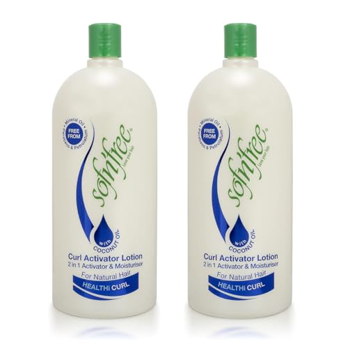 SofnFree Moisturizer Curl Activator Lotion Curl Defining Formula for Multicultural Curls Soft Waves Shine Frizz Control for Natural Textures 3381 fl oz 1 L Pack of 2 - Image 1