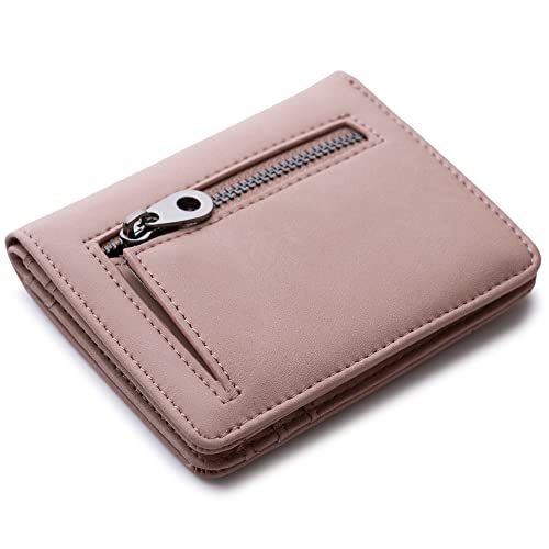 Alldaily Small RFID Wallet for Women Slim Compact Bifold Pocket Ladies Travel Mini Purse (Dark Pink) - Image 3