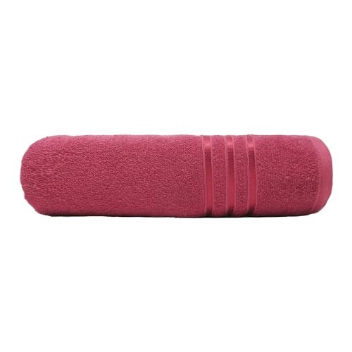 MYTRIDENT Bath Towel for Men/Women | Comfort Living | Quick Drying | Travel Friendly | 1 Piece Large Size 100% Cotton 400 GSM | 70cms x 140cms - Tango Tomato - Image 3