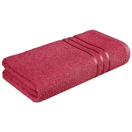 MYTRIDENT Bath Towel for Men/Women | Comfort Living | Quick Drying | Travel Friendly | 1 Piece Large Size 100% Cotton 400 GSM | 70cms x 140cms - Tango Tomato - Image 1
