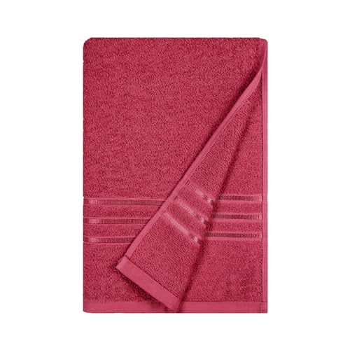 MYTRIDENT Bath Towel for Men/Women | Comfort Living | Quick Drying | Travel Friendly | 1 Piece Large Size 100% Cotton 400 GSM | 70cms x 140cms - Tango Tomato - Image 2