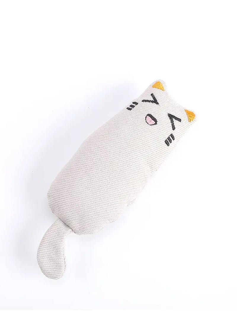 Catnip Toy Bite Resistant Catnip Plush Pillow Chew Toys Thumb Shape Teeth Grinding Catnip Pet Interactive Cloth Toy for Cat Teasing Relaxation for Cats