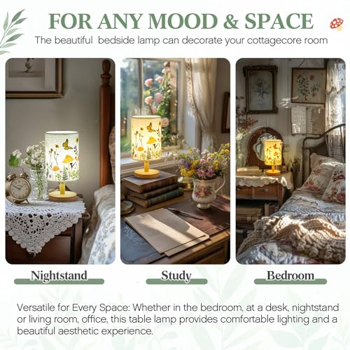 Hortsun Pressed Flower Vintage Table Lamp, Cottagecore Boho Rustic Night Light, Gift Box Packed Decorative Lamp for Bedroom Living Room Office, Ideal Gift for Women on Mother's Day - Image 5