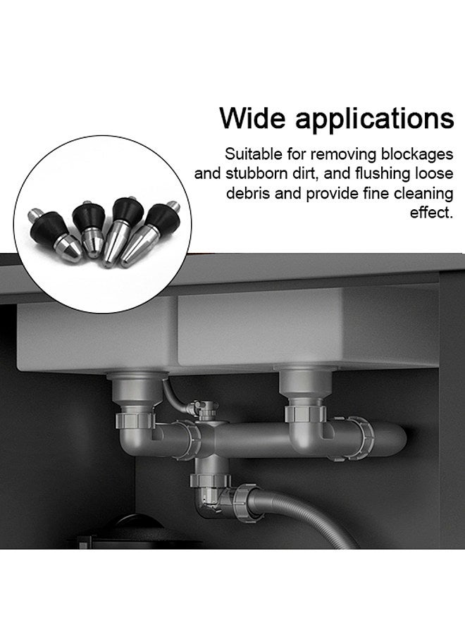 High Pressure Pipes Dredging Cleaning Nozzle 6 Jet Washer Sewer Fitting Home Washing Machine Drain Cleaning Accesory  - Image 5