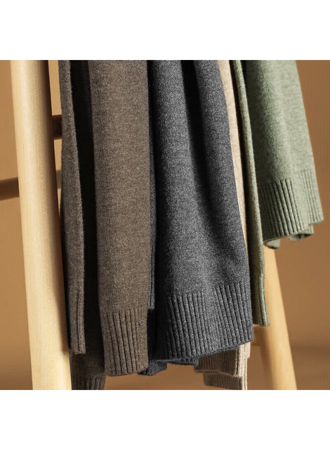Markless Men's Sweater, Autumn And Winter Warm Turtleneck Knit Pullover, Casual Inner Layer Base Shirt, 0710 Milk Tea Apricot Color, Xxl Size - Image 2