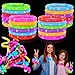 Wondrus Glow Sticks Goodie Gift Bag Stuffers for Kids 36 PCSLight up Pop Tube Bracelet Necklace for ToddlersGlow in the Dark Party Favors DecorationsEaster Basket Essentials Ideas Games Prizes for Boy Girl - Image 2