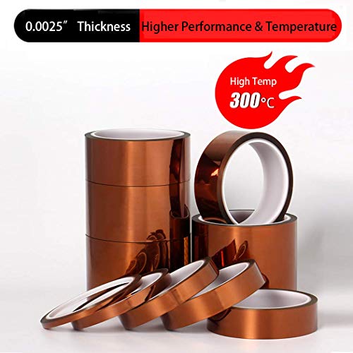 APT Advanced Polymer Tape APT, 1 mil Thick Polyimide Adhesive Tape, HighTemperature and Heat Tape, for Masking, Soldering, Electrical, 3D Printer Application. (1" x 36 yds) - Image 4