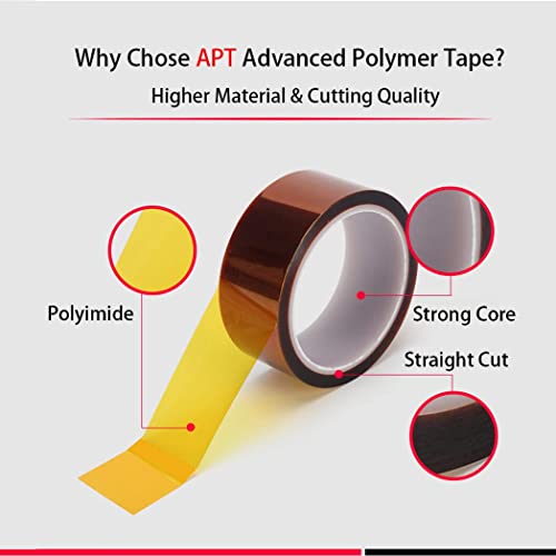 APT Advanced Polymer Tape APT, 1 mil Thick Polyimide Adhesive Tape, HighTemperature and Heat Tape, for Masking, Soldering, Electrical, 3D Printer Application. (1" x 36 yds) - Image 3