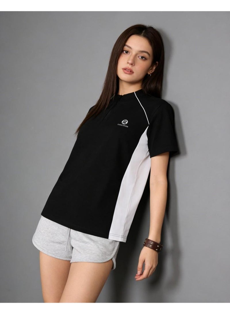 لولوليمون Lululemon تصميم الألوان مع شعور شبه السحب T-shirt - Image 2