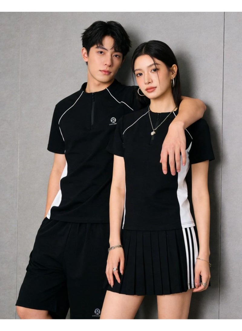 لولوليمون Lululemon تصميم الألوان مع شعور شبه السحب T-shirt - Image 1