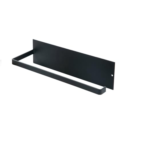 RASIKVAR GI Metal Hanger Towel Hanger/Holder for Bathroom Self Adhesive Towel Stand/Rack Bathroom Accessories Towel Bar, Black - Image 1