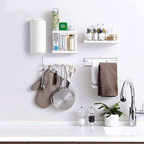 RASIKVAR GI Metal Hanger Towel Hanger/Holder for Bathroom Self Adhesive Towel Stand/Rack Bathroom Accessories Towel Bar, Black - Image 3