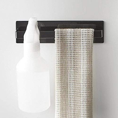 RASIKVAR GI Metal Hanger Towel Hanger/Holder for Bathroom Self Adhesive Towel Stand/Rack Bathroom Accessories Towel Bar, Black - Image 5
