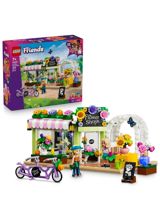 LEGO Friends Creative Flower Shop Toy with Mini Dolls 42693 (Age 7+, 377 Pieces) - Image 1
