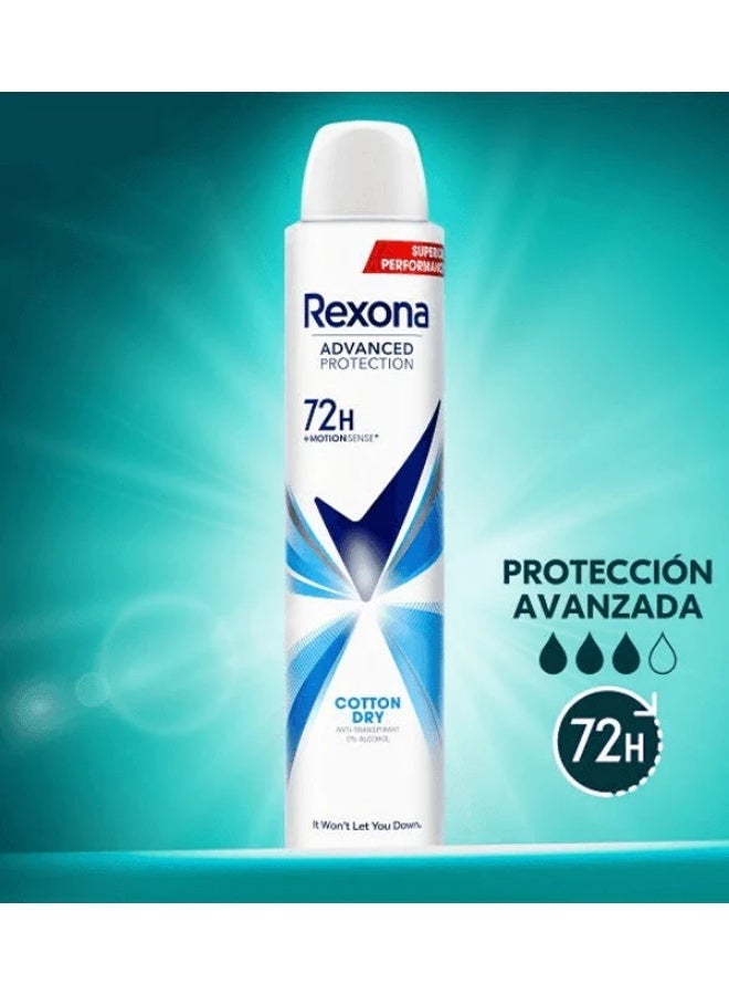 Rexona Advanced Protection Cotton Dry 72H Anti-Perspirant Spray - 200ml - Image 2