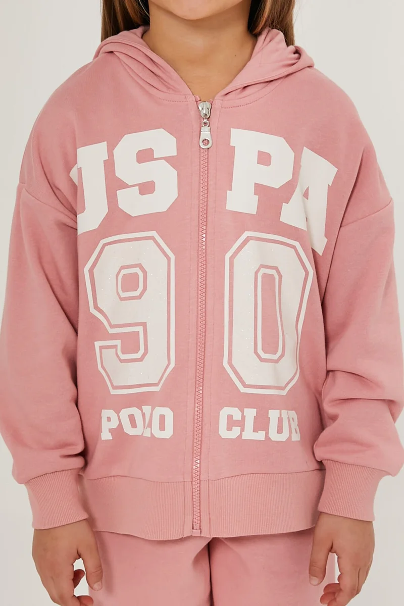 U.S. Polo Assn. BASE. Polo Assn. Naive Pink Girl's Tracksuit Set