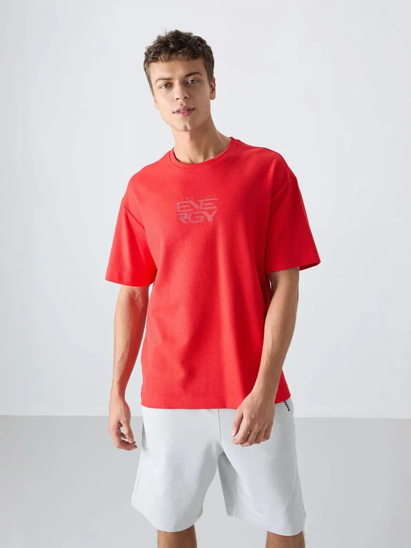 TOMMYLIFE TOMMY Oversized Logo Embroidered Cotton-Blend T-Shirt