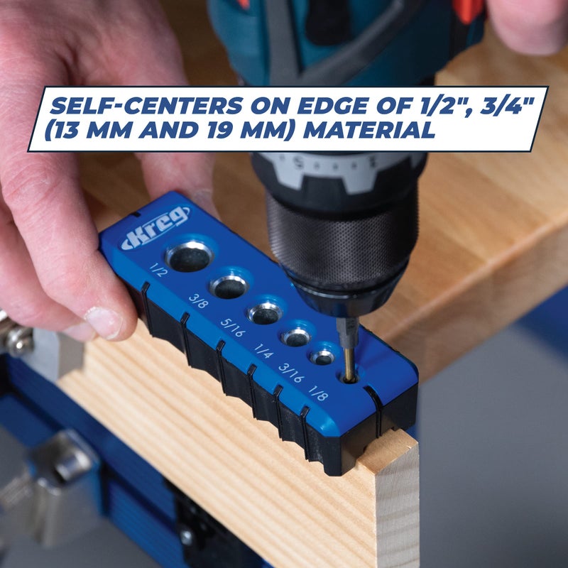 Kreg Portable Drilling Guide - 6 Hardened Drill Guides for Carpentry - Craftsman Tool Accessory - Image 4
