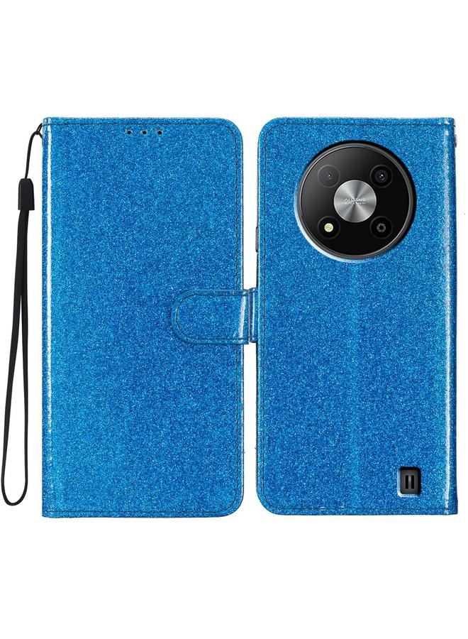 The Bros Case For ZTE Blade A73 5G Glitter Powder Flip Leather Phone Case