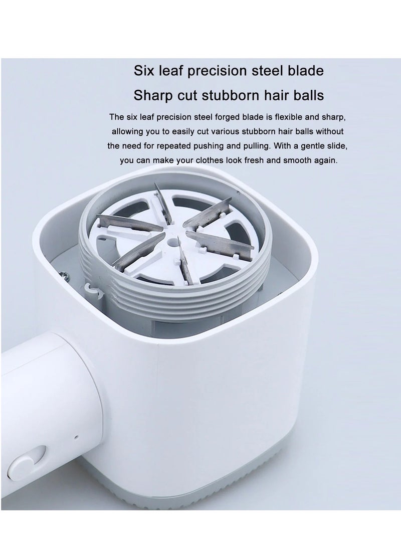 مزيل الوبر من الملابس، ماكينة حلاقة كهربائية للأقمشة، بطارية قابلة لإعادة الشحن عبر USB لإزالة الوبر من الملابس والأريكة وكرات الوبر والأثاث والبطانيات أبيض - Image 3