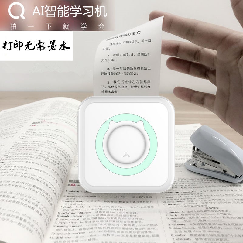 Xunchen Ai Wrong Question Label Printer Ultra-Clear Small Mini Po Account Printing Homework Organization Meow Meow Artifact - Image 2